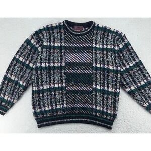 vintage CONCRETE Geometric CHUNKY KNIT SWEATER LARGE Cottagecore